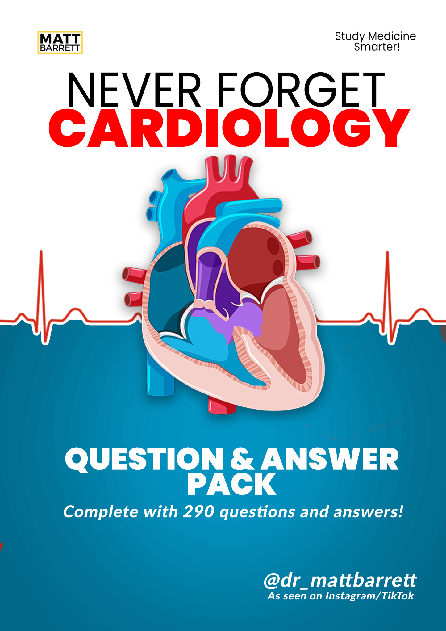 Never Forget Cardiology AND bonus 290 Q&A pack