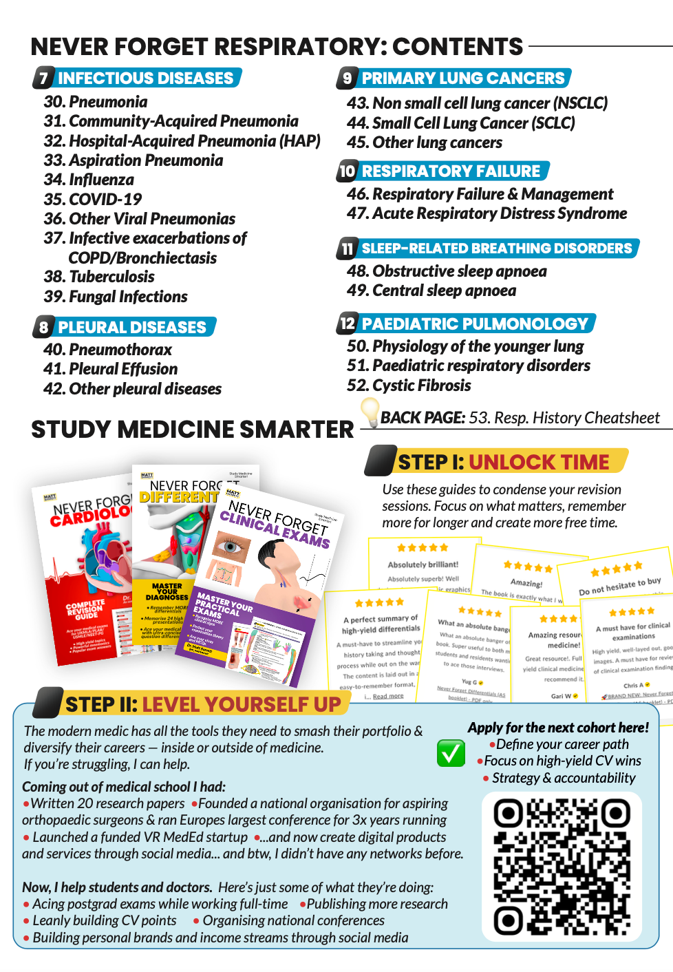 Never Forget Respiratory (A4 Book) AND bonus 300 Q&A Pack (digital)